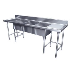 FREGADERO TRIPLE TARJA PARA LOZA